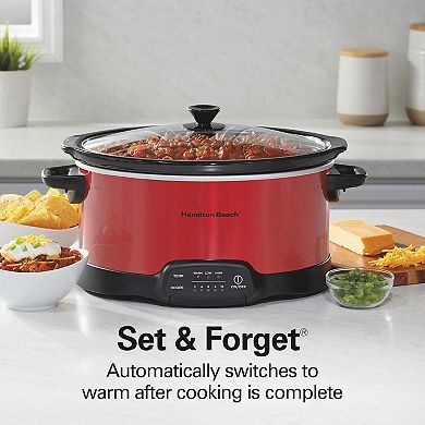 Hamilton Beach 7 Qt. Set & Forget Programmable Slow Cooker