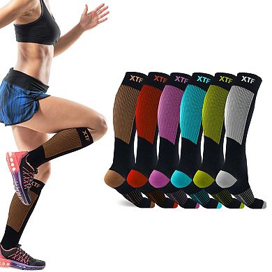 Copper Compression Socks for Men & Women - 6 Pair