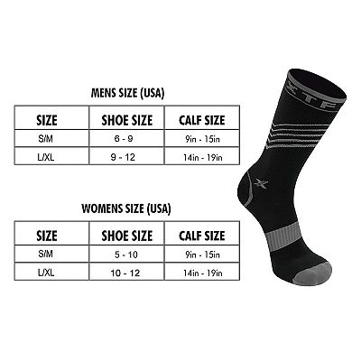 Crew Compression Socks - Made For Running, Athletics - 6 Pairs