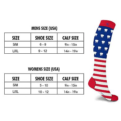 Compression Socks Knee High - Made For Running, Athletics - 3 Pair