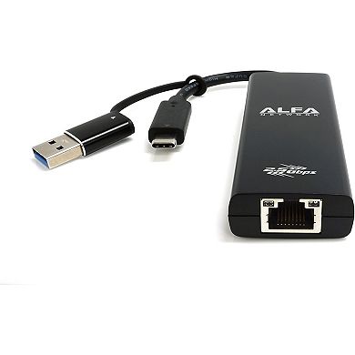 Alfa 2.5 Gbe Type-C USB Internet Adapter 5 Gbps Card With Realtek And Type-A Adapter