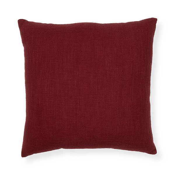Sonoma Goods For Life&reg; 2-pc. 18" x 18" Textured Slub Solid Pillow Set - Red