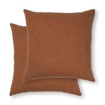Sonoma Goods For Life® 2 pc 18" x 18" Textured Slub Solid Pillow Set