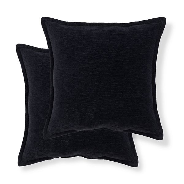 Sonoma Goods For Life® 2 Pack Chenille Pillows - Black (17X17)