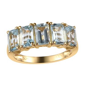 14k Gold Over Silver Natural Peridot Ring