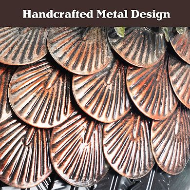 Pure Garden Peacock Lawn Decoration Metal Yard Art