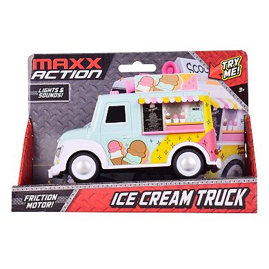 Maxx Action Ice Cream Truck Toy Vehicle with Lights and Sounds