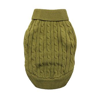 Doggie Design Combed Cotton Cable Knit Dog Sweater