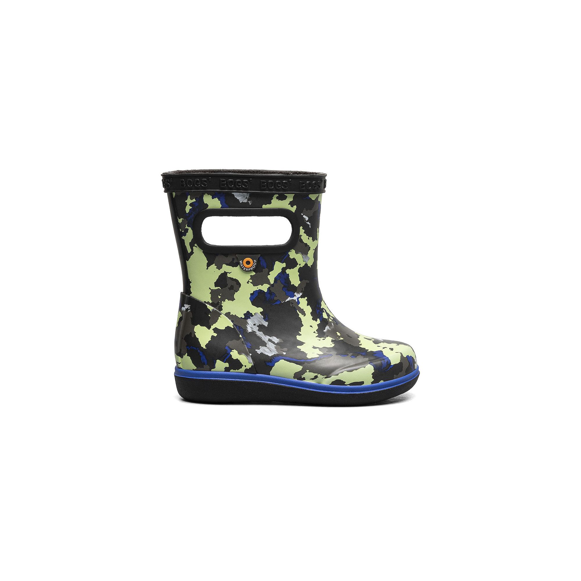 Bogs Skipper II Kids Waterproof Rain Boots, Boys, Size: 5 T, Green