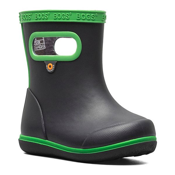 BOGS Kids Navy Green Rainboots