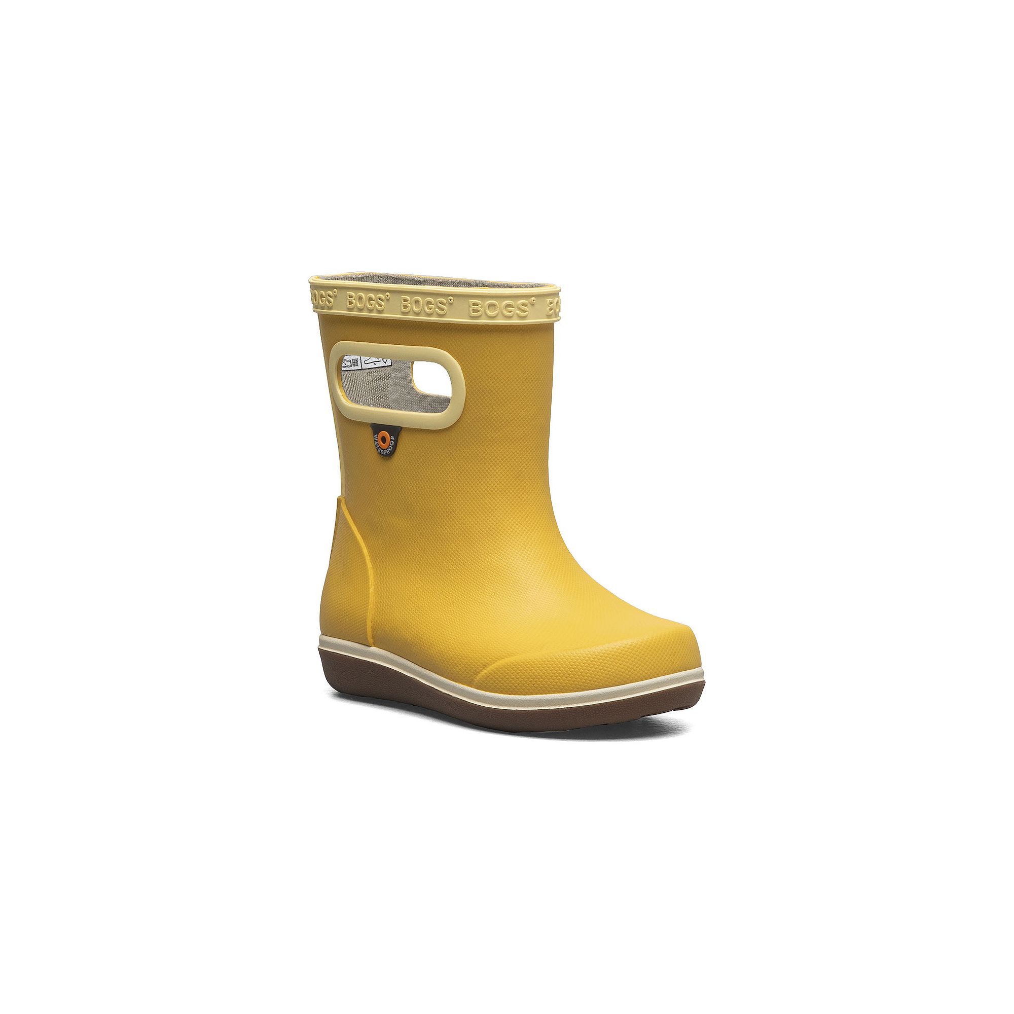 Bogs Skipper II Kids Waterproof Rain Boots, Boys, Size: 10, Yellow