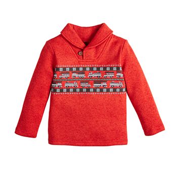 Baby and Toddler Boy Jumping Beans® Shawl Collar Fleece Sweatshirt