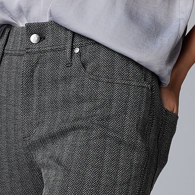 Women's Simply Vera Vera Wang Mid-Rise 5-Pocket Ponte Bootcut Pants
