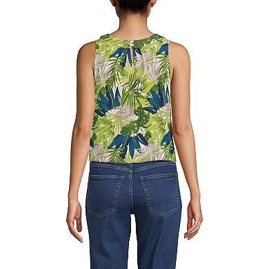 Women's Lands' End Lightweight Jersey Pleated Tank Top