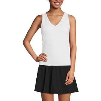 Women's Lands' End Fitted V-Neck Tank Top