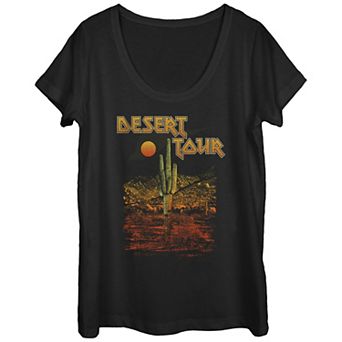 Juniors' Desert Tour Sun Poster Scoop Neck Graphic Tee