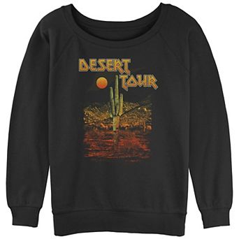 Juniors' Desert Tour Sun Poster Slouchy Terry Graphic Pullover