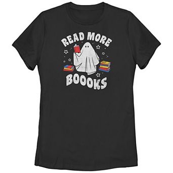 Juniors' Ghost Read More Books Graphic Tee