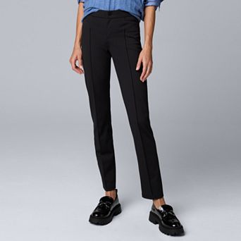 Women's Simply Vera Vera Wang Mid-Rise Pintuck Ponte Skinny Pants