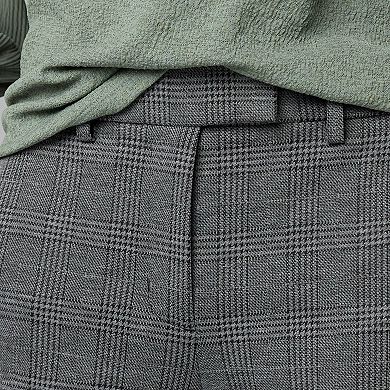 Women's Simply Vera Vera Wang High Rise Slim Straight Leg Trouser Pants