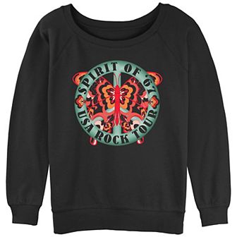 Juniors' Spirit Of 67 USA Rock Tour Slouchy Terry Graphic Pullover