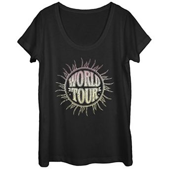 Juniors' World Tour Sun Scoop Neck Graphic Tee
