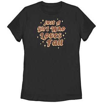 Juniors' Just A Girl Who Loves Fall Graphic Tee