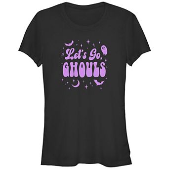 Juniors' Let's Go Ghouls Graphic Tee