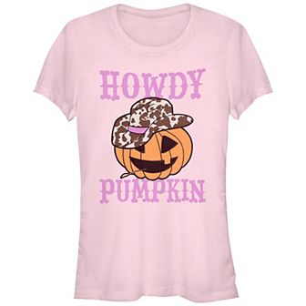 Juniors' Howdy Pumpkin Graphic Tee