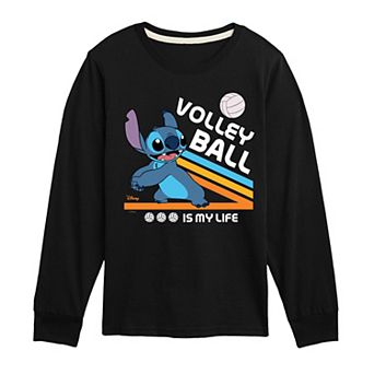 Disney's Lilo & Stitch Boys 8-20 Volleyball Is My Life Long Sleeve Graphic Tee