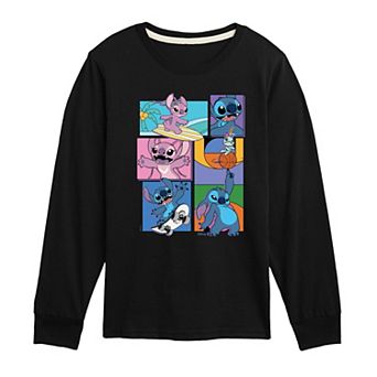Disney's Lilo & Stitch Boys 8-20 Sports Grid Long Sleeve Graphic Tee