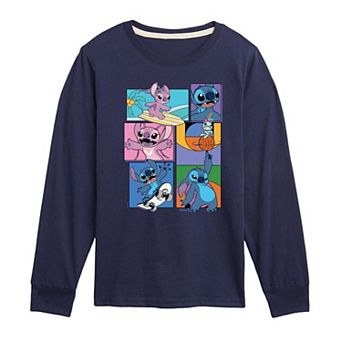 Disney's Lilo & Stitch Boys 8-20 Sports Grid Long Sleeve Graphic Tee