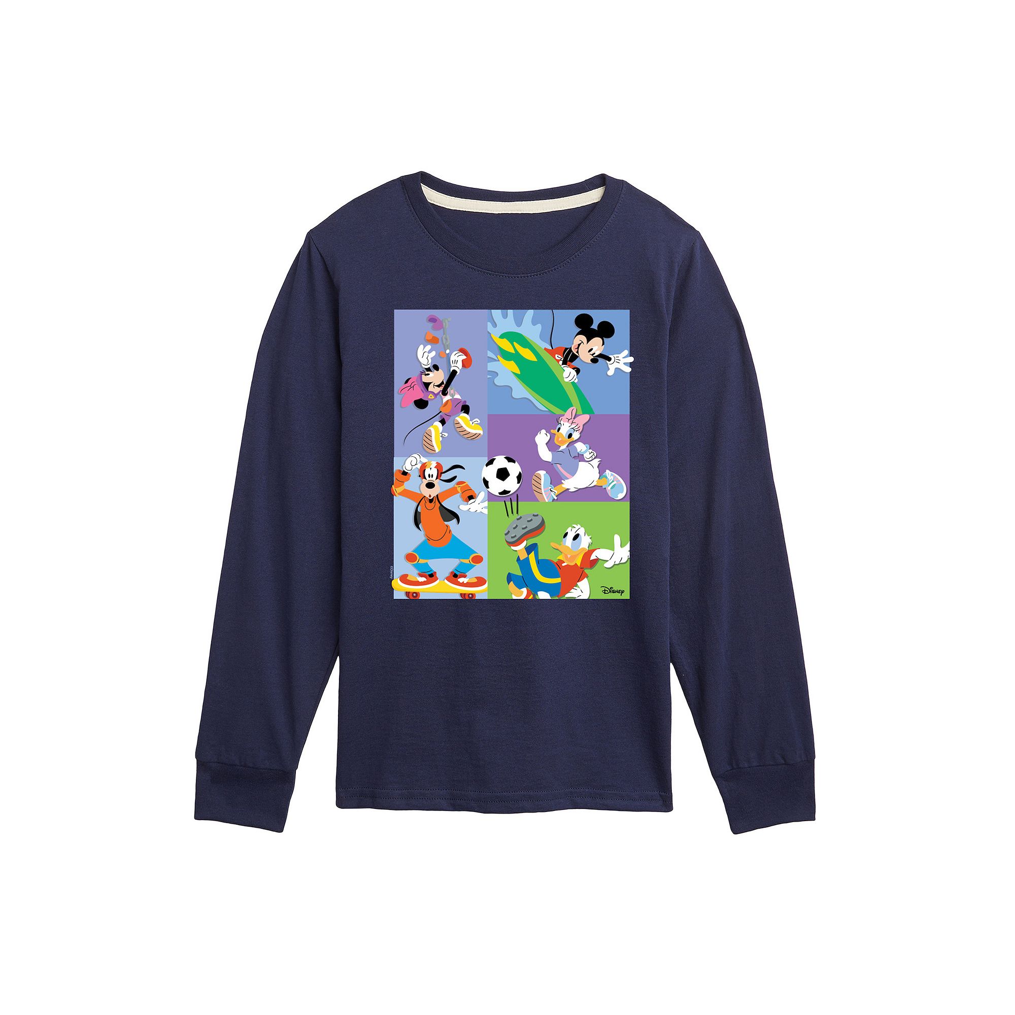 Disneys Mickey & Friends Sports Long Sleeve Graphic Tee, Boys, Size: Smal