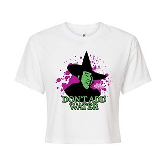Juniors' Wizard of Oz Wicked Witch Don't Add Water Cropped Tee