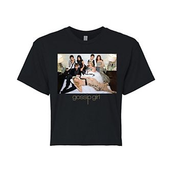 Juniors' Gossip Girl Cropped Tee