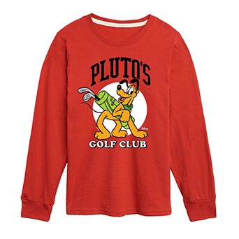 Disney's Mickey Mouse & Friends Pluto Boys 8-20 Golf Club Long Sleeve Graphic Tee