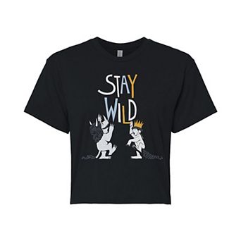 Juniors' Where The Wild Things Are Stay Wild Cropped Tee