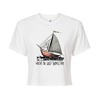 Juniors' Where The Wild Things Are Boat Cropped Tee