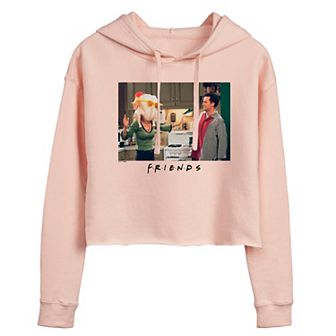 Juniors' Friends Turkey Head Cropped Hoodie