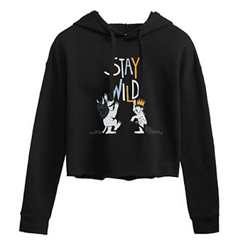 Juniors' Where The Wild Things Are Stay Wild Cropped Hoodie