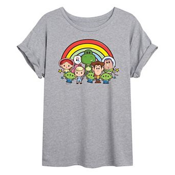 Disney / Pixar's Toy Story Juniors' Group Rainbow Oversized Tee