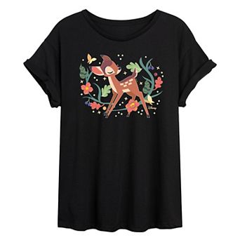 Disney's Bambi Juniors' Botanical Garden Oversized Tee