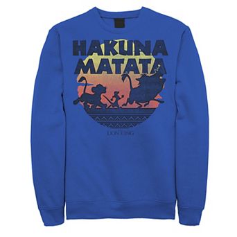 Men's The Lion King Hakuna Matata Sunset Walk Badge Fleece