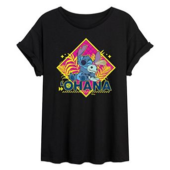 Disney's Lilo & Stitch Juniors' 'Ohana Oversized Tee