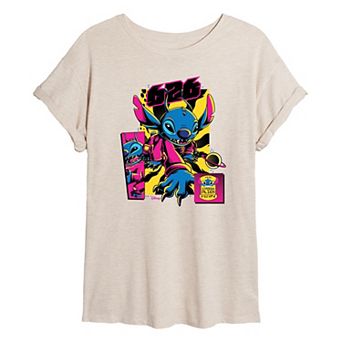 Disney's Lilo & Stitch Juniors' 626 Comic Page Oversized Tee