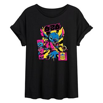 Disney's Lilo & Stitch Juniors' 626 Comic Page Oversized Tee