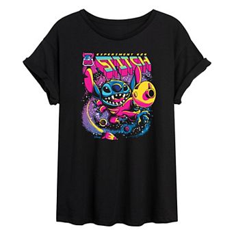 Disney's Lilo & Stitch Juniors' Experiment 626 Galaxy Oversized Tee