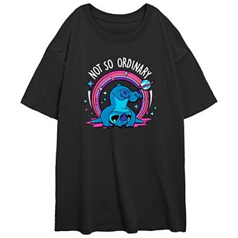 Disney's Lilo & Stitch Juniors' Not So Ordinary Stitch Oversized Graphic Tee
