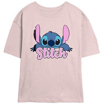 Disney's Lilo & Stitch Juniors' Playful Stitch Skimmer Graphic Tee