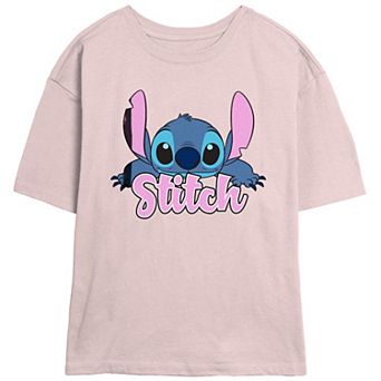 Disney's Lilo & Stitch Juniors' Playful Stitch Skimmer Graphic Tee